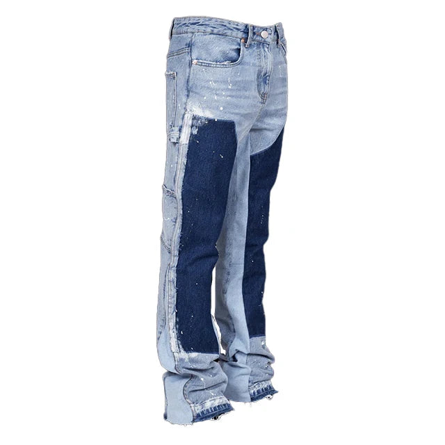 Retro Slim Fit Bell Bottom Jeans - Midnight Black